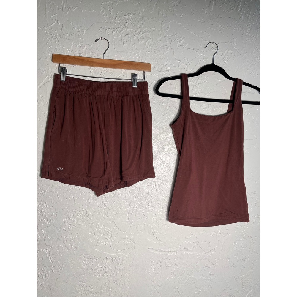 Klassy Network Mahogany Brown Modal Brami Tank and Shorts Lounge Set Womens S